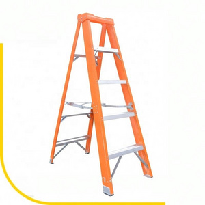 Wholesale orange color frp reinforced plastic tray 8 steps fiberglass A frame ladder