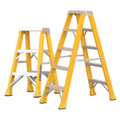 Fiberglass Twin Step Ladder En131/ANSI FRP Double Side Ladder