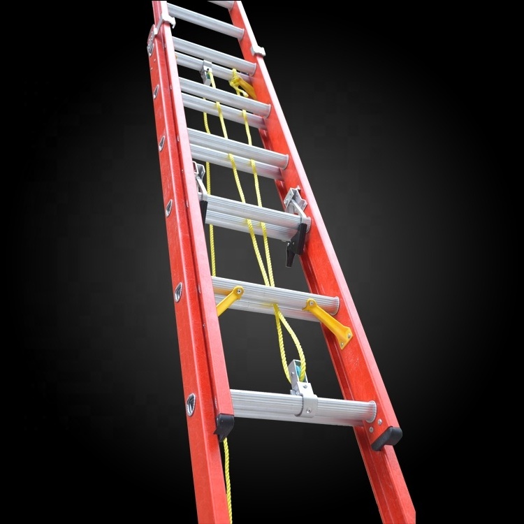 2*20 steps 12m Safety Industrial FRP Extension Ladder