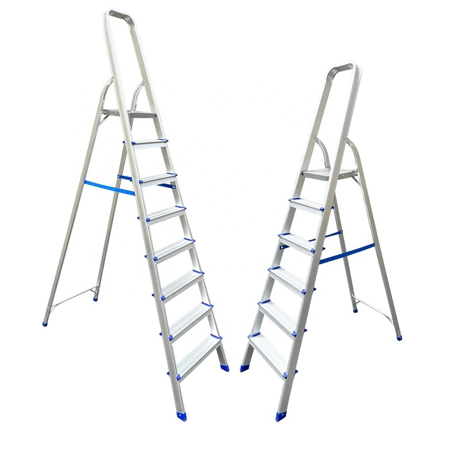 Step Ladder Family Folding Metal Ladders for Hotel Work Platform Heavy Duty Aluminum CE Certified household ladder