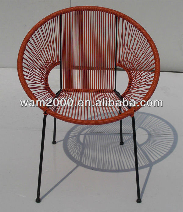 Hot sale PE rattan wicker dining chair Acapulco outdoor garden restaurant cafe classic string chair