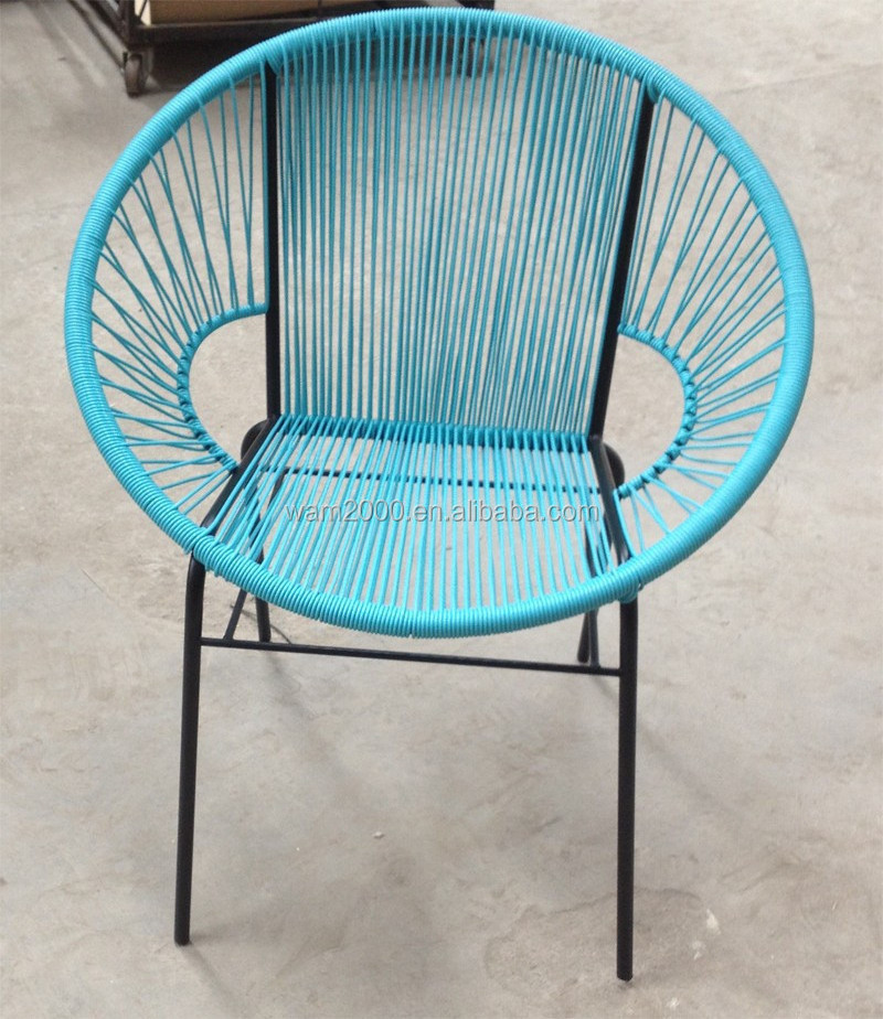 Hot sale PE rattan wicker dining chair Acapulco outdoor garden restaurant cafe classic string chair