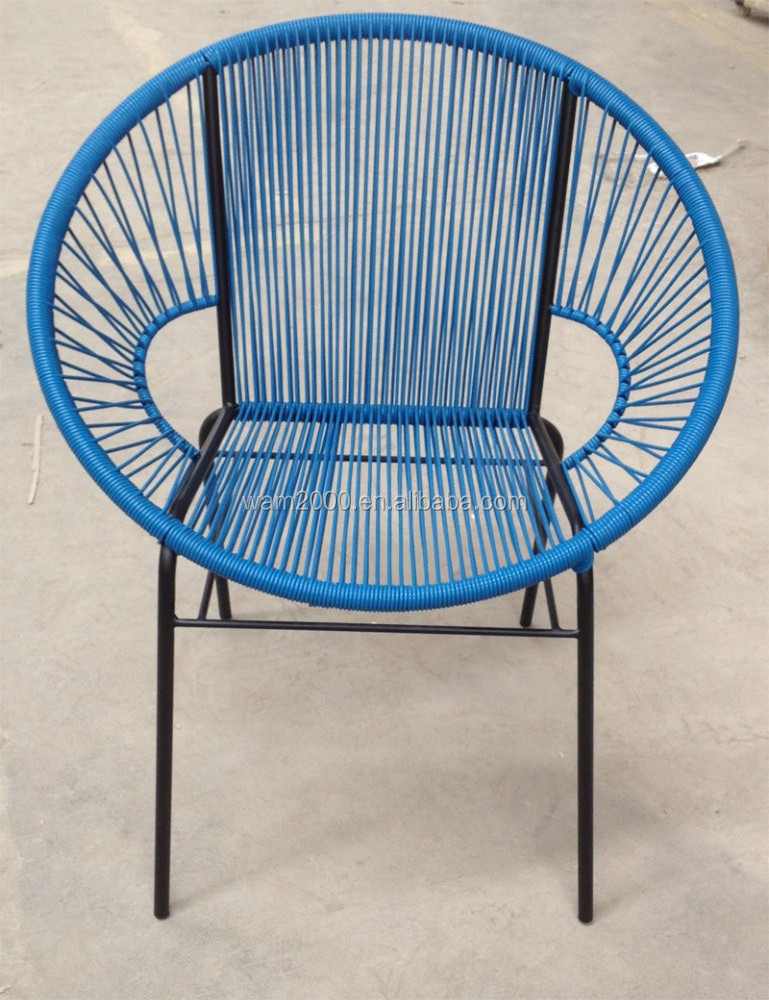 Hot sale PE rattan wicker dining chair Acapulco outdoor garden restaurant cafe classic string chair