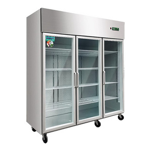 3-Door Freezer Fully refrigerated Stainless Steel Commercial Refrigerator Kitchen Fridge Machine Equipment