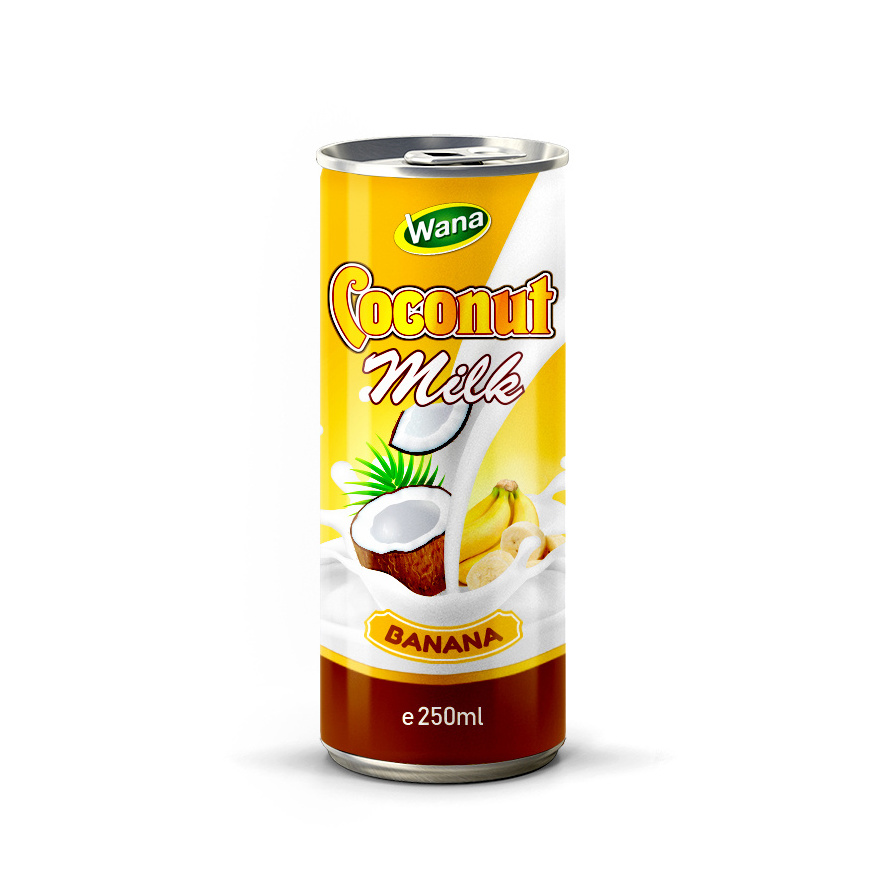 OEM Special Coconut Milk Drink with Strawberry Juice in 250ml Aluminium Can