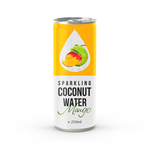 Tropical Sparkling Coconut water Drink mixed with Mango Juice  in 250ml Alu Can