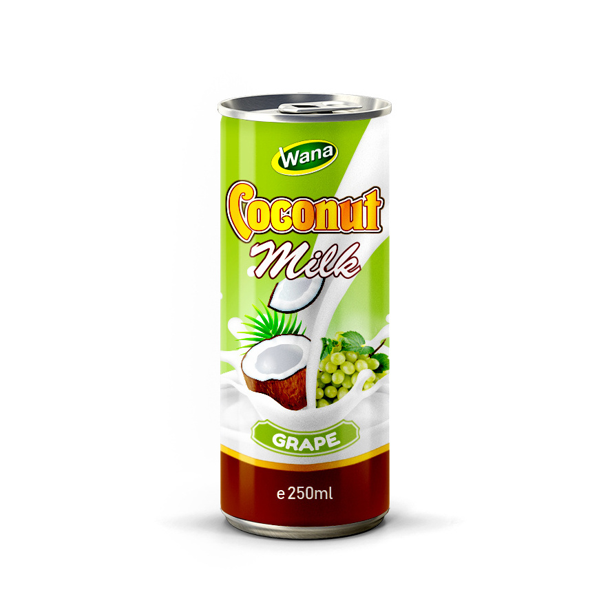 OEM Special Coconut Milk Drink with Strawberry Juice in 250ml Aluminium Can