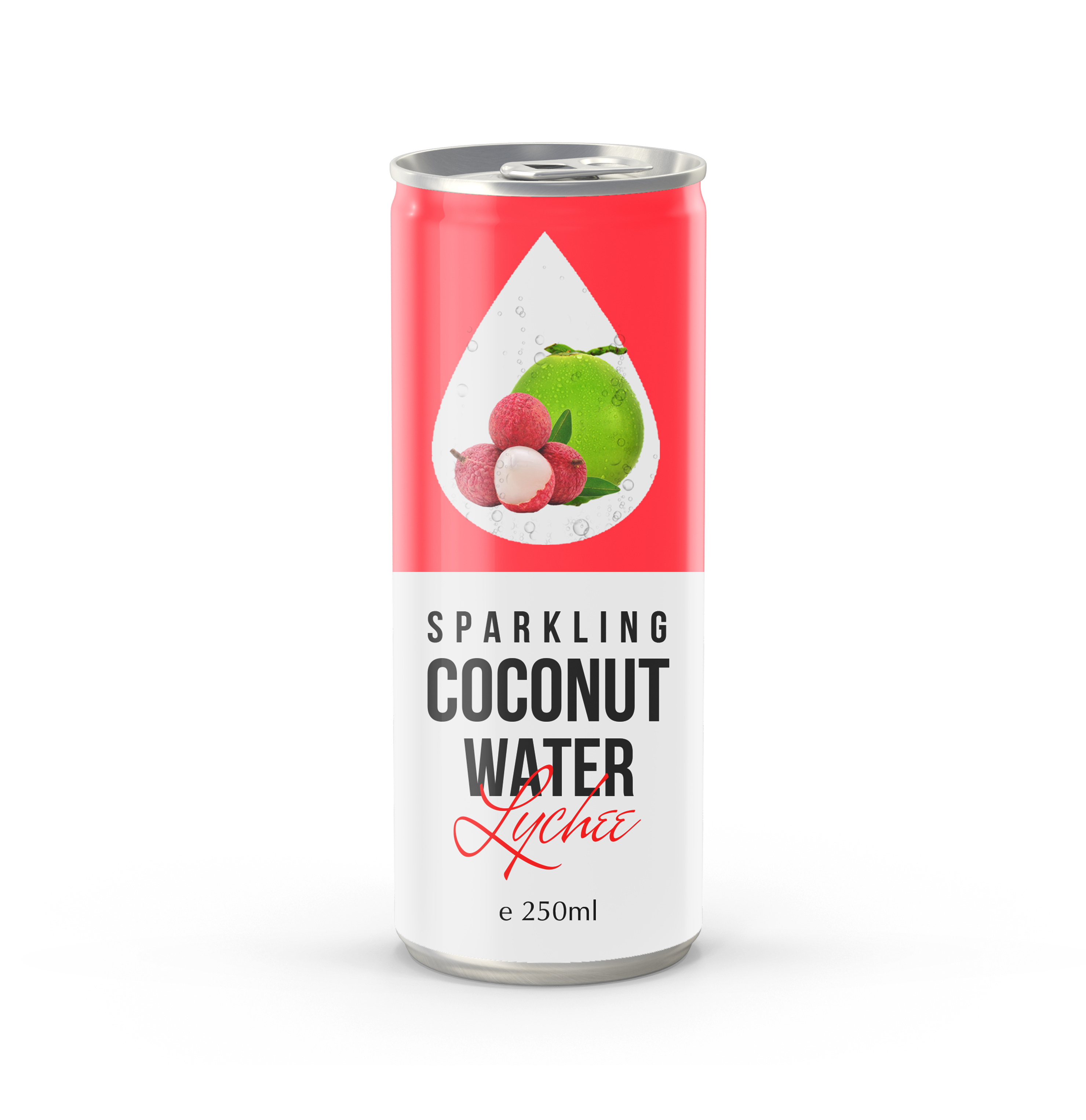 Tropical Sparkling Coconut water Drink mixed with Mango Juice  in 250ml Alu Can