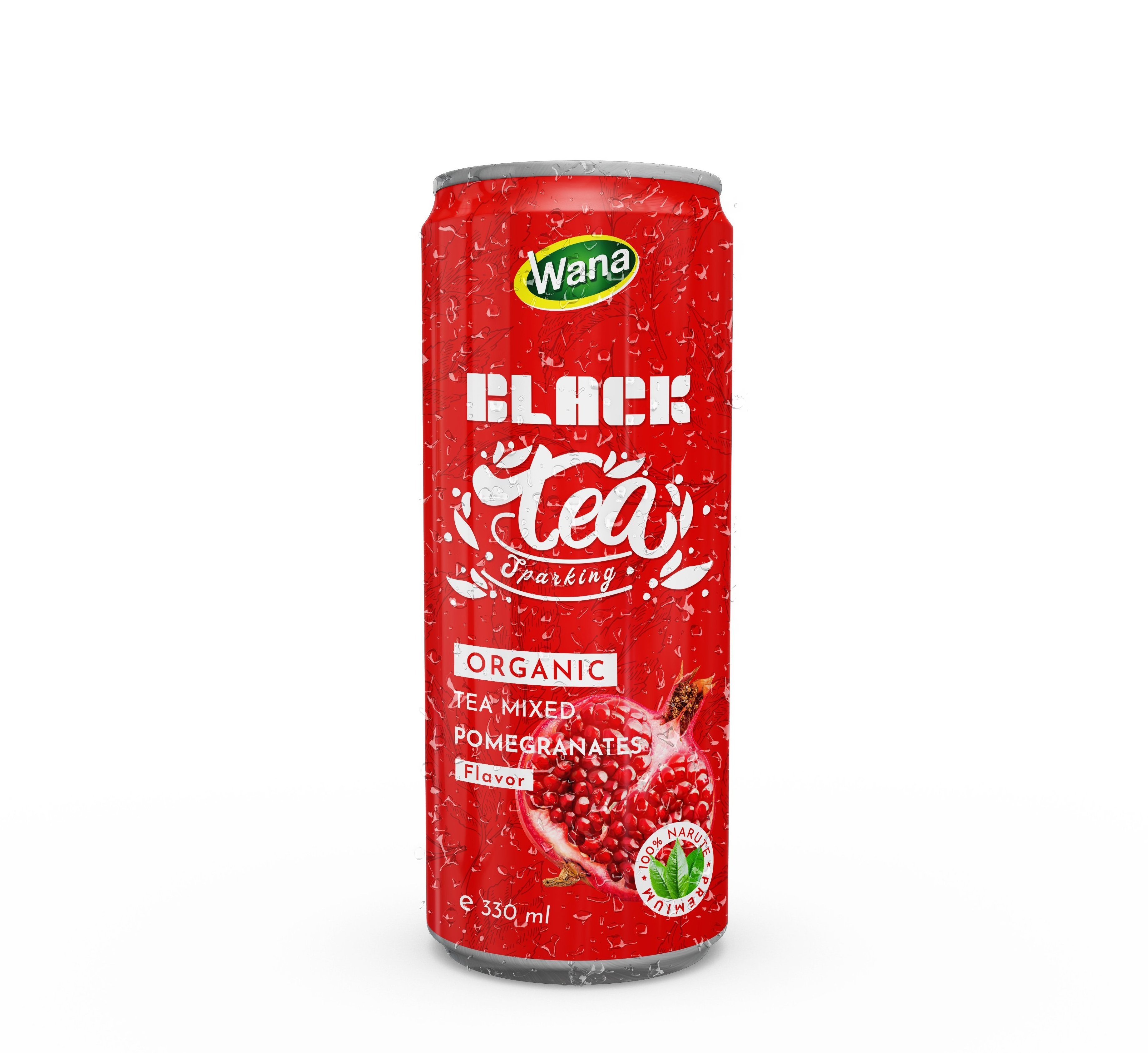 330ml Canned Sparkling Black Tea Drink with Passionfruit Juice - OEM Beverage