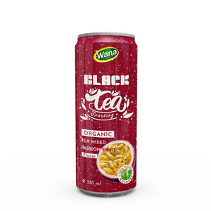 330ml Canned Sparkling Black Tea Drink with Passionfruit Juice - OEM Beverage