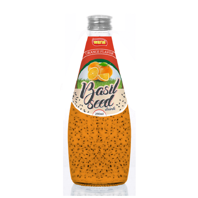 Basil Seed Drink With Orange Juice in Bottle 290ml