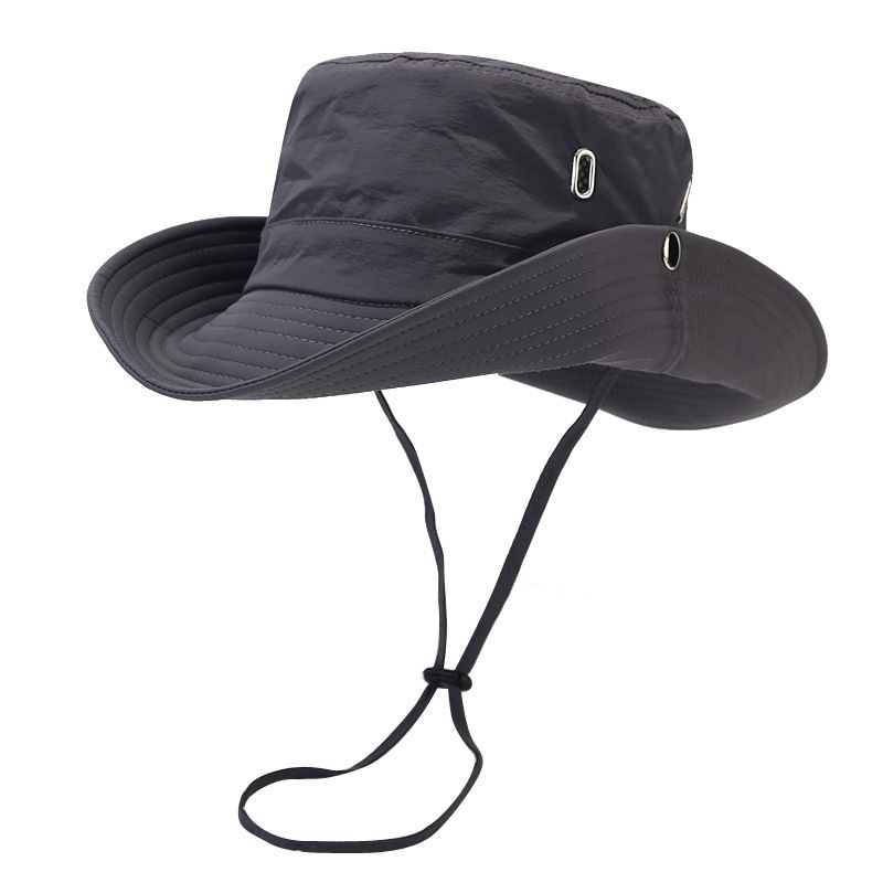 Custom Fishing Boonie Bucket Hat Plain Blank UV Wide Brim Fisherman Hat With String Sun Hats For Men UV Protection