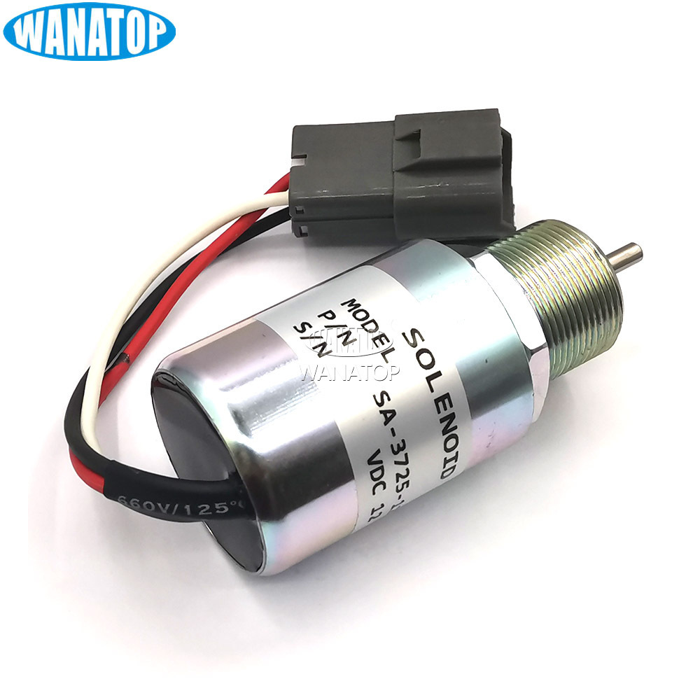 Diesel Generator Shutdown Solenoid SA-3725-12 For Mitsubishi L2E L3E S3L S4L Engine 12V