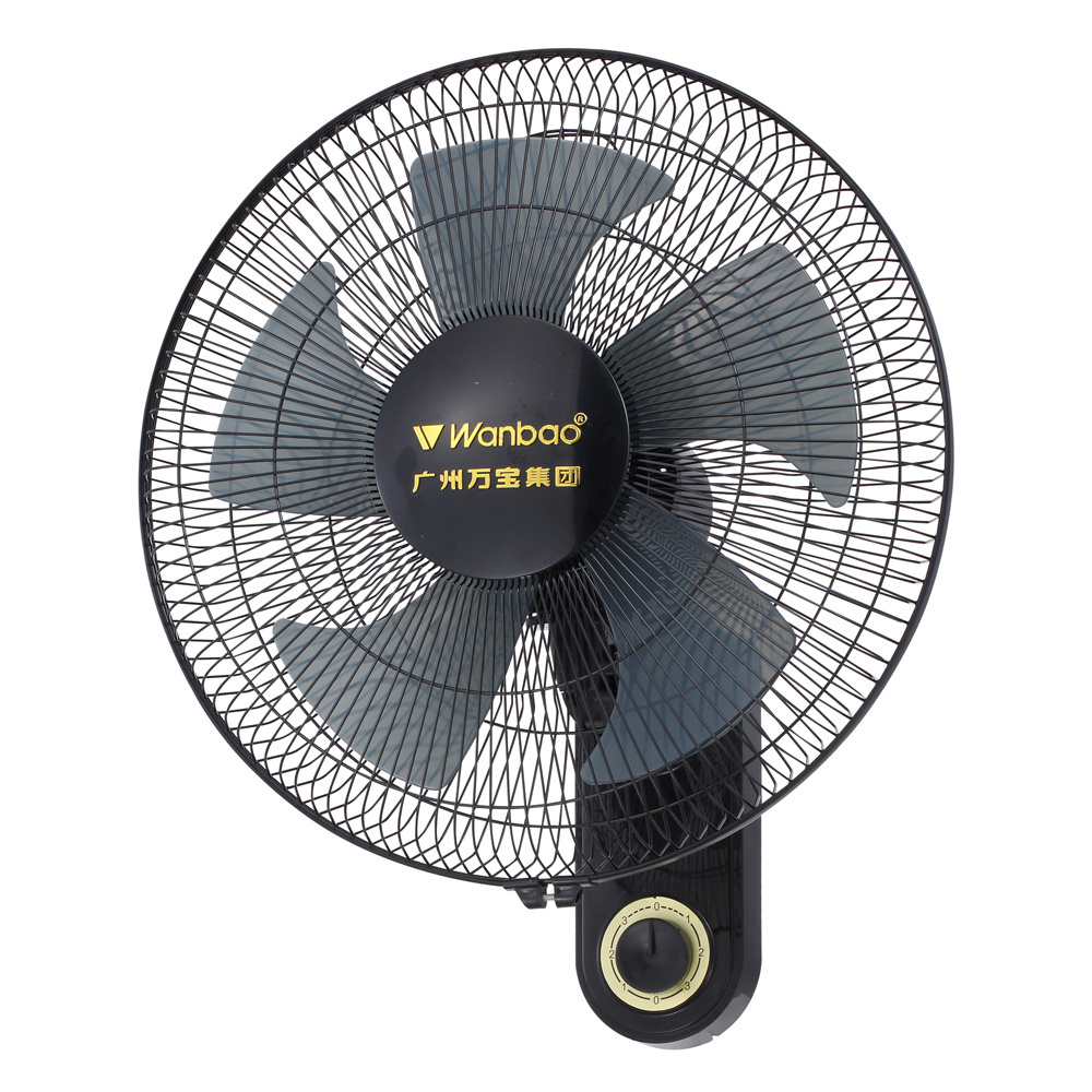 Low Noise Wall Mounted Fans New Arrival 16 Inch (WF1627) 5 Blade 50 Plastic Mechanical White Air Cooling Fan Free Spare Parts