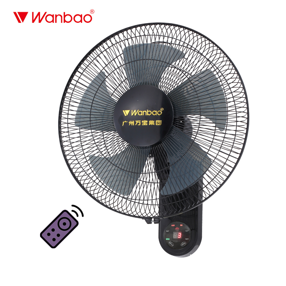 Low Noise Wall Mounted Fans New Arrival 16 Inch (WF1627) 5 Blade 50 Plastic Mechanical White Air Cooling Fan Free Spare Parts