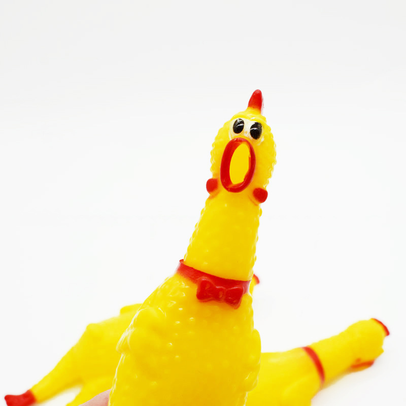 Vinyl Screaming Chicken Squeak Pet Rubber Chicken Dog Toy Pet Biting Toy