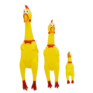 Vinyl Screaming Chicken Squeak Pet Rubber Chicken Dog Toy Pet Biting Toy