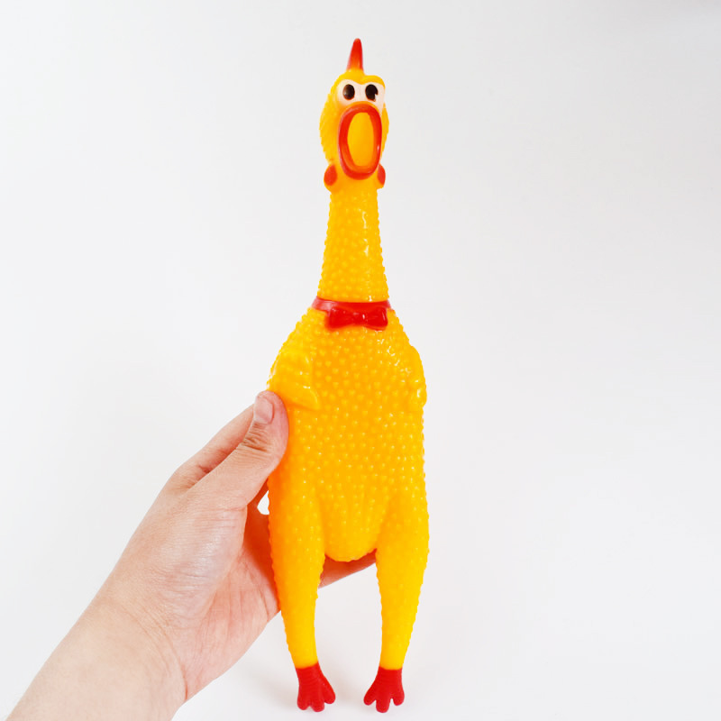 Vinyl Screaming Chicken Squeak Pet Rubber Chicken Dog Toy Pet Biting Toy