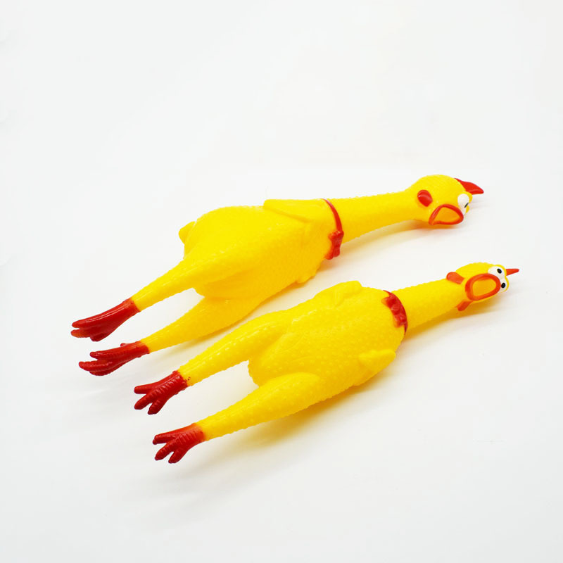 Vinyl Screaming Chicken Squeak Pet Rubber Chicken Dog Toy Pet Biting Toy