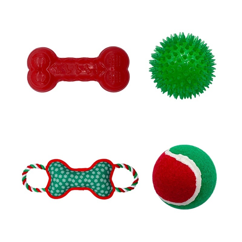 Wholesale High Quality Dog toy Set Combination Squeaker Interactive Plush Rubber Chew Dog Toys