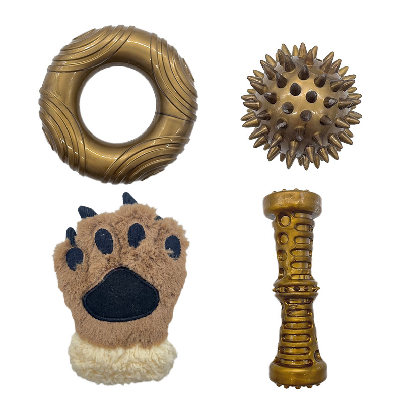 Wholesale High Quality Dog toy Set Combination Squeaker Interactive Plush Rubber Chew Dog Toys