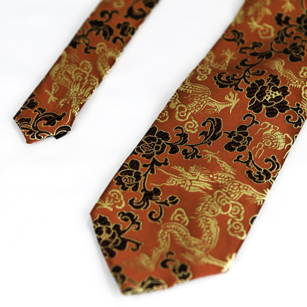 China Custom woven neckties draped necktie 100% silk neck tie flower for men with flower pattern