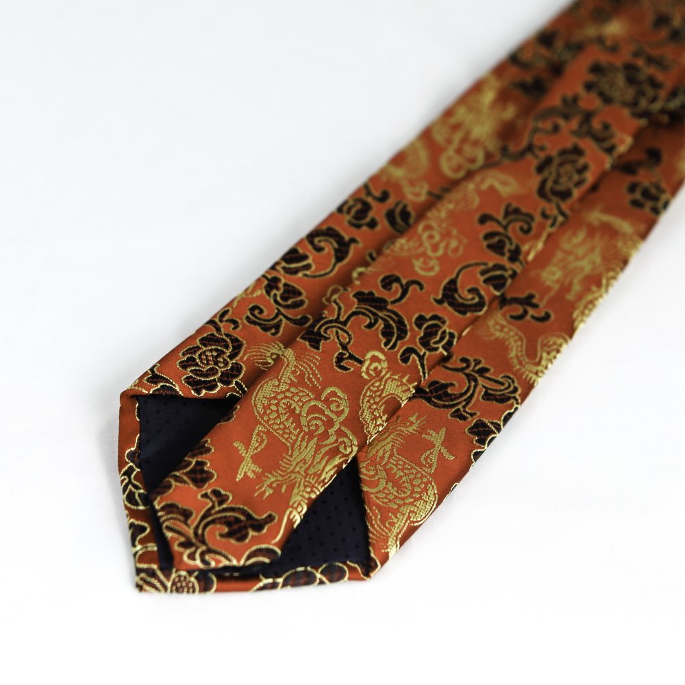 China Custom woven neckties draped necktie 100% silk neck tie flower for men with flower pattern