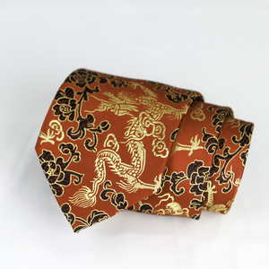 China Custom woven neckties draped necktie 100% silk neck tie flower for men with flower pattern