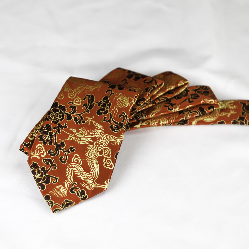 China Custom woven neckties draped necktie 100% silk neck tie flower for men with flower pattern