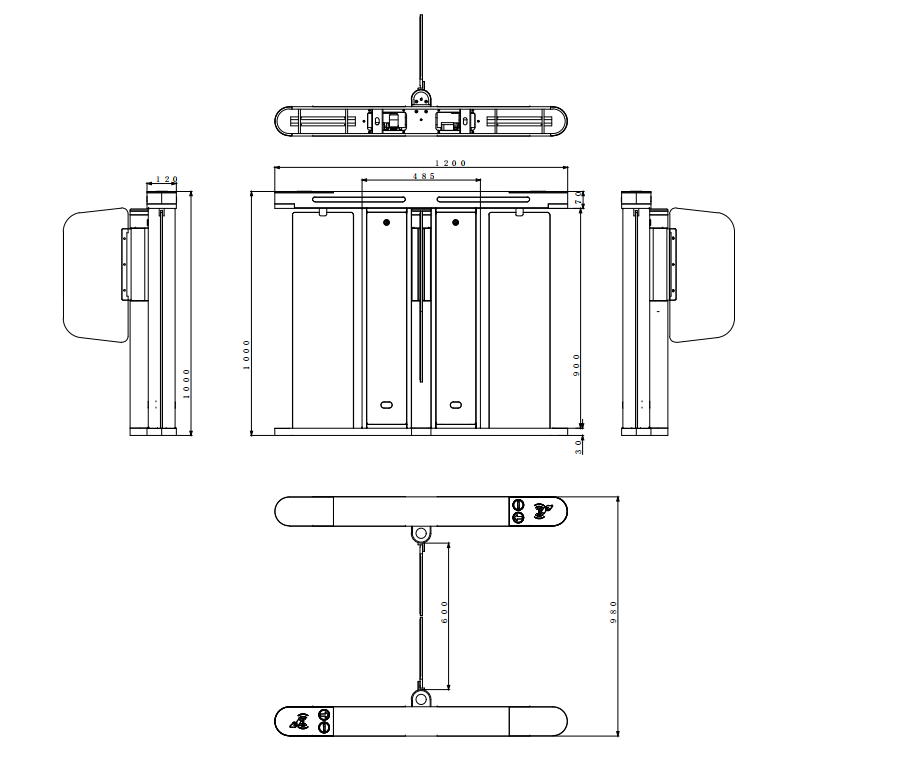 Quick Pass Door WB-SG15 Passage Turnstile Gate Stadium Access Control turnstile Gate Swing Barrier turnstile (Outdoor)