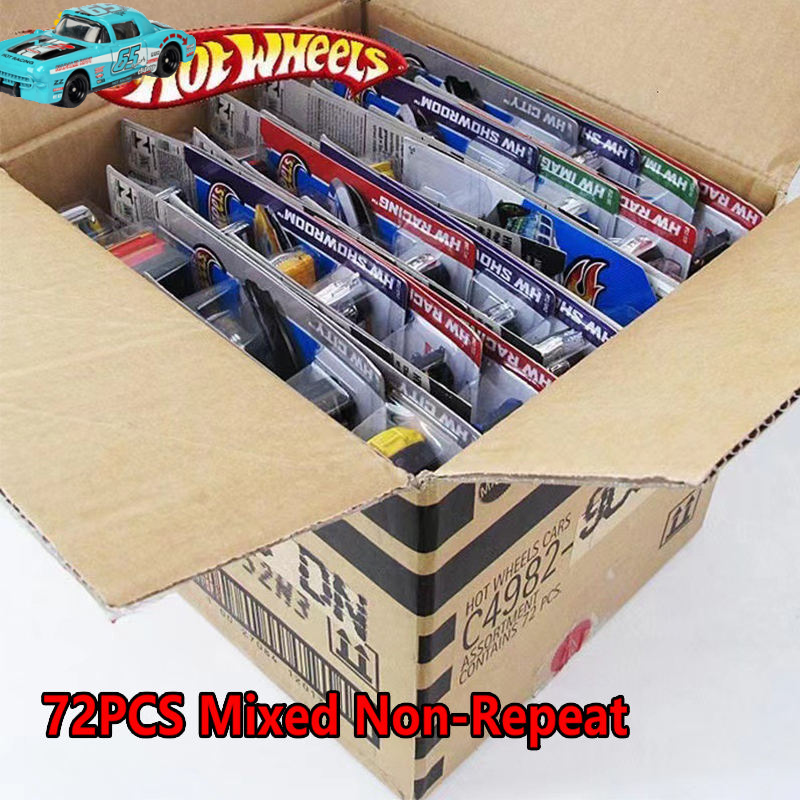 Hot Free Wheels Original Genuine 72PCs/Set HOT Cars Mixed Random Alloy Car Set Truck Model Toys 1:64 Diecast Cars