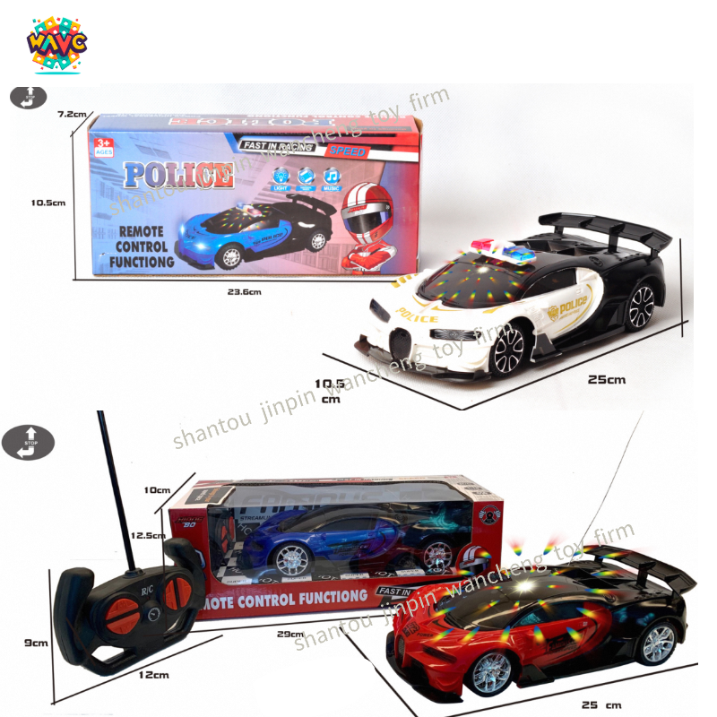 Children's Outdoor Remote Control Toys 5WD RC High-speed Police Car With Opening The Door