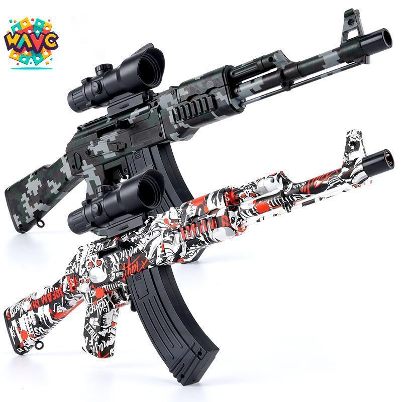 Wancheng Ak47 Sniper Rifle Splatterball Splat Guns Ak-47 Water Gelblaster Adult Gel Splatter Ball Blaster Toy Gun