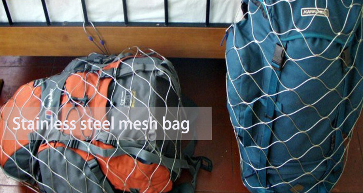 Flexible Stainless Steel Rope Mesh bag Anti theft Backpack Protector Safe Lock Net for Bag BestSuppliers