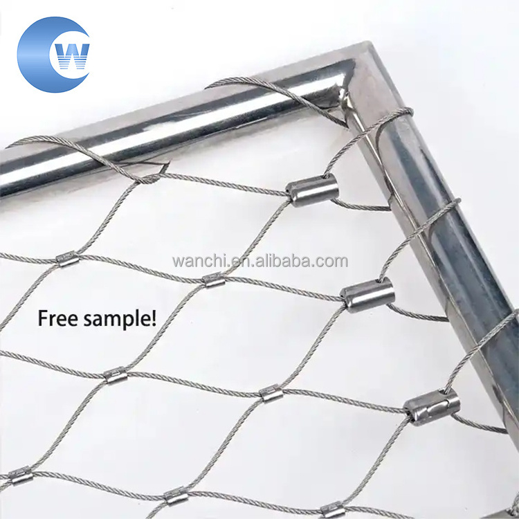 Factory sale  stainless steel wire rope mesh net/flexible stainless steel rope mesh/zoo mesh