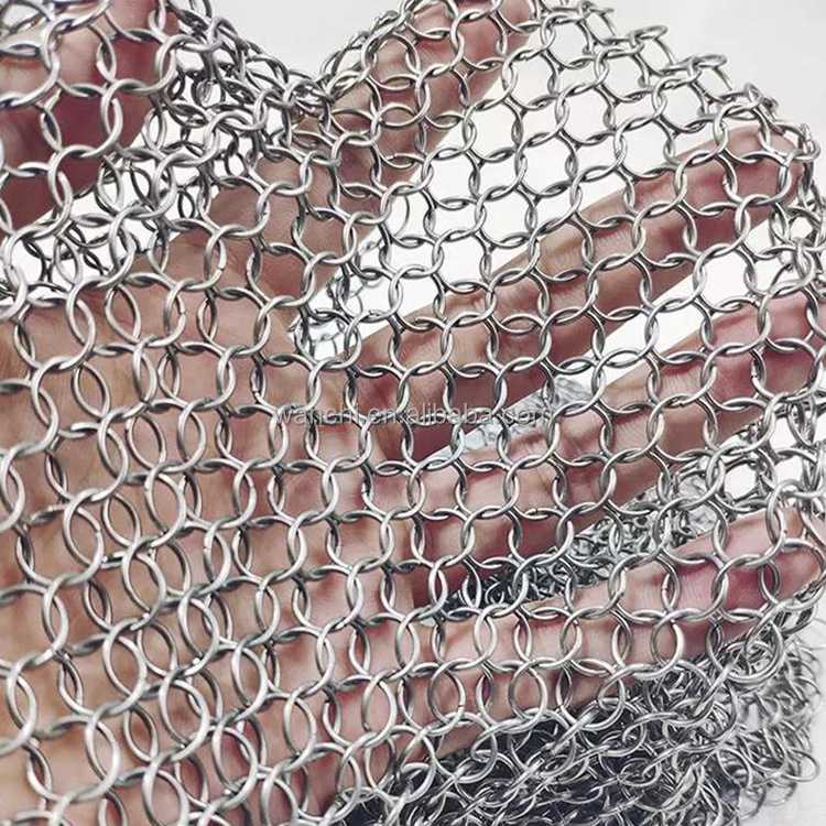 Factory supply Stainless Steel Chainmail Metal Ring Mesh Decorative Curtains/ss 316 chain mesh