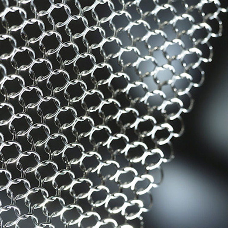 Factory supply Stainless Steel Chainmail Metal Ring Mesh Decorative Curtains/ss 316 chain mesh