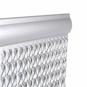 Factory sale Decorative Aluminum Chain Link Fly Screen Curtain Fly Screen Chain Link Door