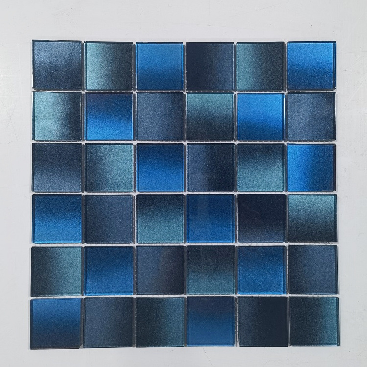 Luxury metal glass art mosaic Inkjet super colourful glass square loose crystal glass mosaics tiles for backsplash