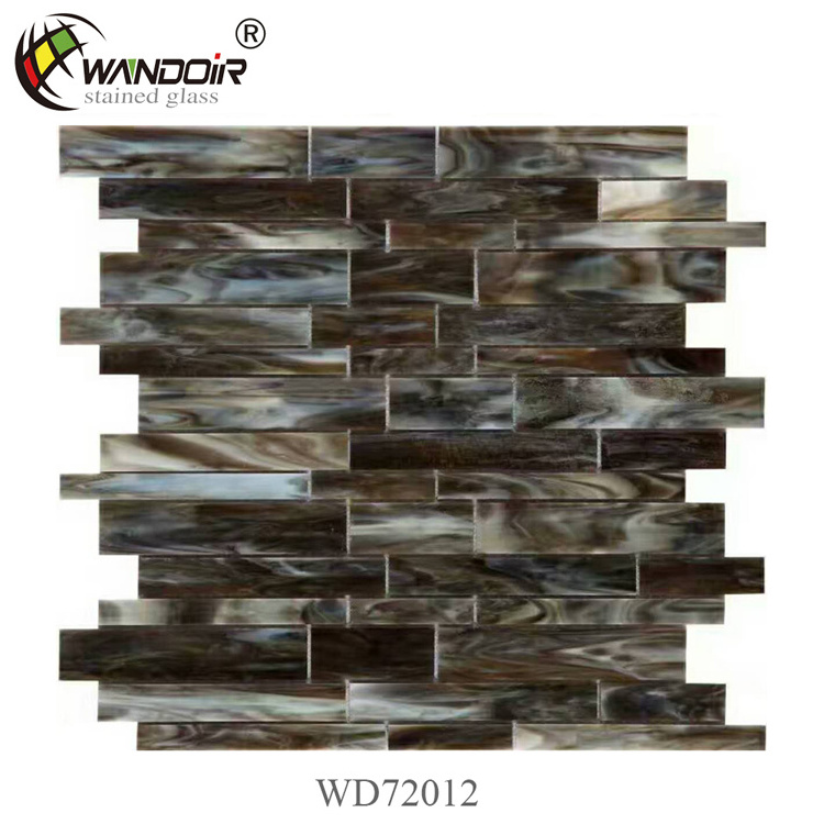 China Jiangsu Factory Premium Glazed Porcelain Finger Strip Glass Mosaic Tile For Bathroom Kitchen Backsplash Wall Hotel Shower