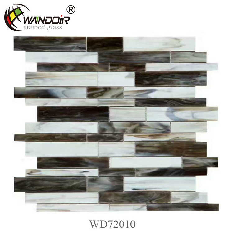 China Jiangsu Factory Premium Glazed Porcelain Finger Strip Glass Mosaic Tile For Bathroom Kitchen Backsplash Wall Hotel Shower