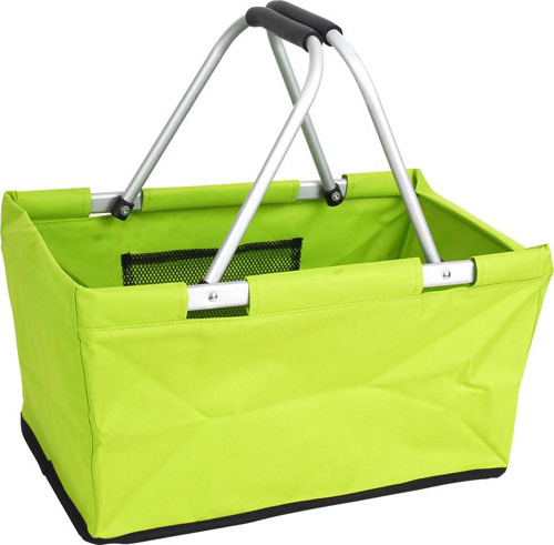 Tote Bag  Cheap Supermarket Fold Collapsable Aluminum Picnic Shopping Basket