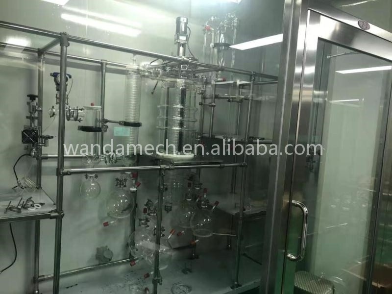 Laboratory Glassware Distillation Apparatus Plant Herb Oil Alcohol Extracting Wiped Film Molecular Distillation Equipment