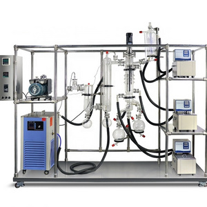 Laboratory Glassware Distillation Apparatus Plant Herb Oil Alcohol Extracting Wiped Film Molecular Distillation Equipment