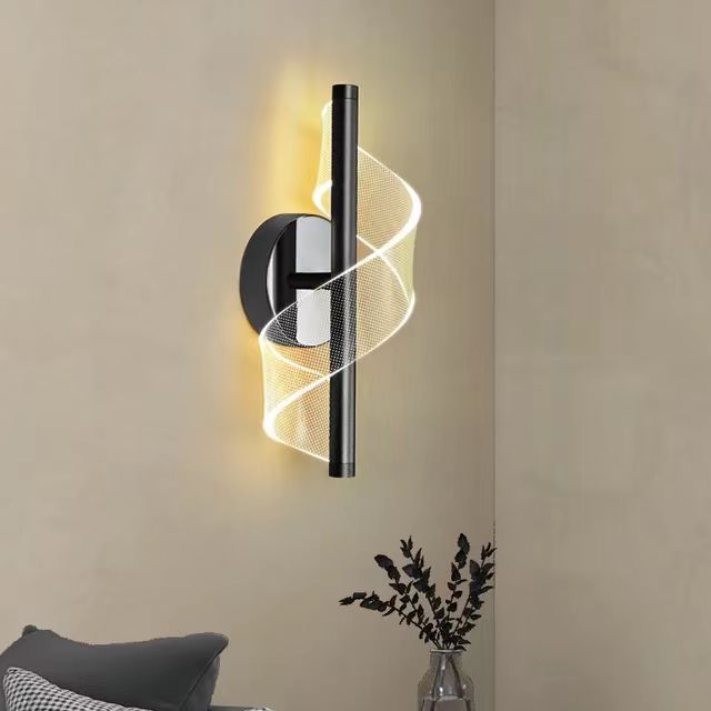 Modern Interior Indoor Lamp Sconce acrylic Lights gold metal Hotel Home Bedroom bedside Decorative lighting led Wall light Lamps