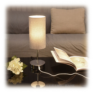 Modern Linen Fabric lampshade touch control Wooden base Desk Bedroom Bedside decorative stand lighting night Table lights Lamps