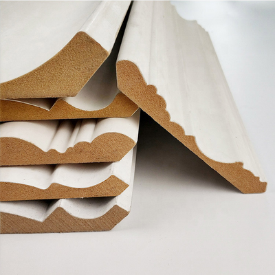 mdf baseboard / white primed base molding / skirting lines baseboard