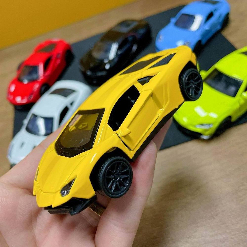 Wholesale Kids Simulation 1/43 Toys Alloy Sports Car Pull Back Diecast Toy Vehicles Metal Craft Mini Model Car for Chidren