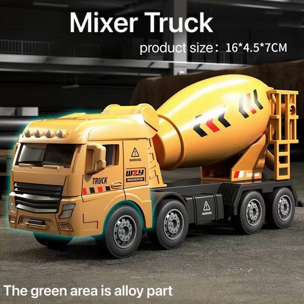 1/50 Simulation Alloy Model Engineering vehicle Die Casting Toy Car Tanker Crane Road Roller Bulldozer Excavator For Children