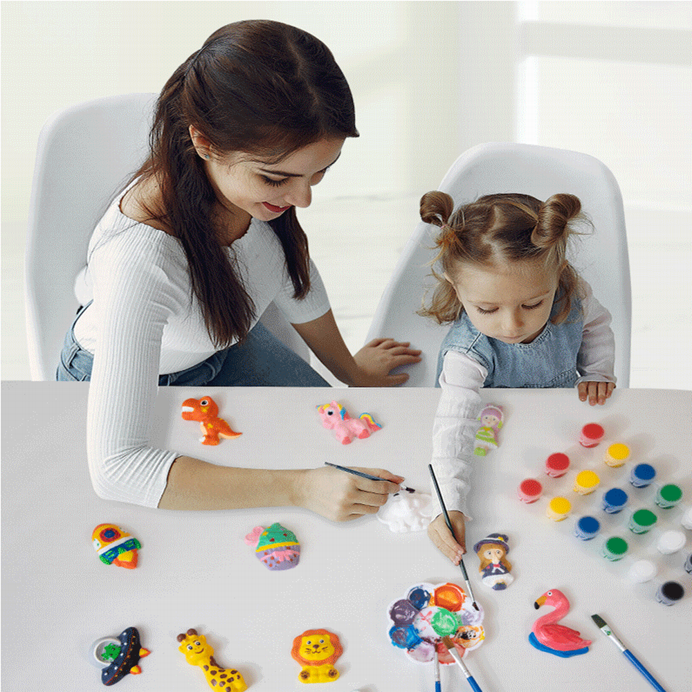 New Product 2022 Hand DIY Toys Gypsum Paint Graffiti Set Plaster Figurines Gypsum Drawing Fridge Magnet Customised For Kids